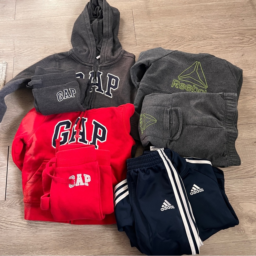 Toddler Kids Sweat Set 2T Sweat Suits Gap Adidas Rebook